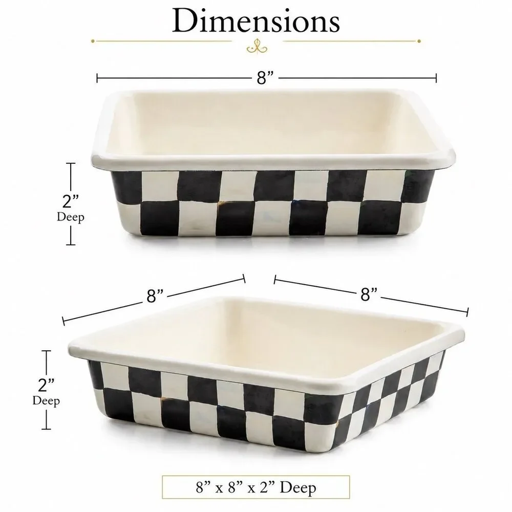 Mackenzie-Childs Courtly Check Black and White Baking 4pc Gift Set